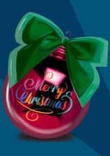 Retro Christmas bauble card created by andyclayotbay
