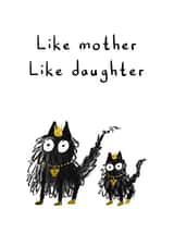 Queen Cats Mothers Day Card created by Penelope O'Neill Illustration