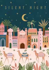 Camels and night sky Chistmas Card created by The Jaunty Cocoon