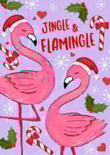 Flamingo Christmas Card 1000 created by The Jaunty Cocoon