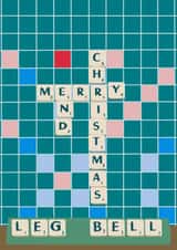 Funny Scrabble themed Christmas card  created by StuArt