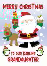 Merry Christmas to our darling Grandaughter cute Christmas Card created by Krimbles