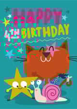 Happy 4th Birthday created by Banjo Robinson