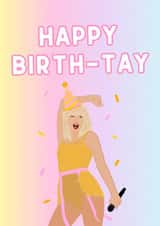 Happy Birth-Tay - Taylor Swift Birthday Card created by Molly Cards UK
