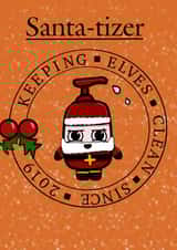 Santa-tizer Christmas card created by LoveFromVee