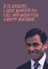 Michael Scott Birthday card created by Tom Walsh