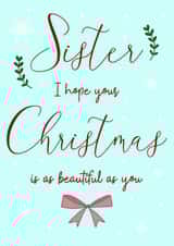 Merry Christmas sister created by Fern Furness