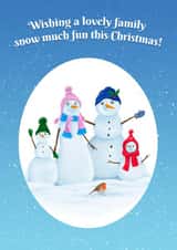 Snow Family Christmas Card created by Elizabeth Love Artist