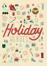 DC Justice League Heroes Christmas Card created by Cardology