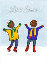 Winter Snow Christmas Card for Boys created by Afritistic