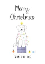 Merry Christmas From The Dog Card created by Kalm Lettering