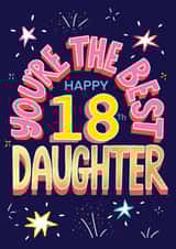 18th Daughter birthday Card created by NICHOLA COWDERY ILLUSTRATIONS