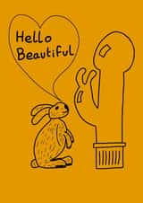 Rabbit in Love Valentine's Day card created by DeezDoodles