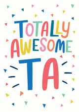 Totally Awesome TA Thank You Card created by Dotty Black