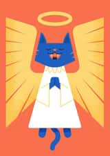 Angelic Christmas cat's chorus created by Chris Wharton