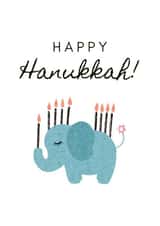 Happy Hanukkah! - Elephant Menorah created by Dravidian Quill