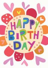 Floral and Hearts Birthday Card created by Jayne Schofield