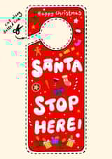 Santa stop here! door hanger card created by Dani Verbeeten