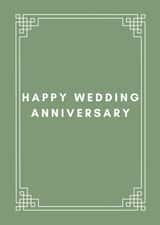 Green Wedding anniversary card created by Proper job studio