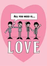 Love on Valentine's Day from The Beatles created by Linda Lodge