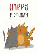 Happy Birthday with Singing Cats Card created by Ana Kobernyk
