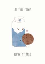Milk & Cookie Valentine's Day Card created by Ana Kobernyk