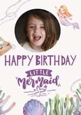 Personalised Birthday Photo Card created by Nidd And Rigg! - mermaid sea Birthday Personalised Photo Card 20155