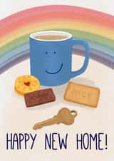 Cute Cuppa New Home Card - Tea & Biscuits - Happy New Home created by Pen & Pickle