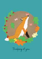Thinking of you fox card created by Little Island Crafts
