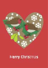 Merry Christmas robins card created by Little Island Crafts
