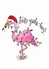 Fab-yule-lus Flamingo Christmas Card created by UrHavingAGiraffe