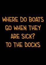 Sick Boats Dad Joke Card created by Dad Jokes Only