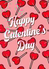 Happy galentines lollipop card created by The Girl Next Draw Cards