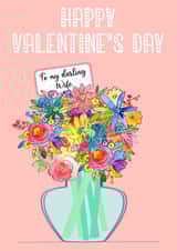 Wife Valentines day card created by PMPrinted