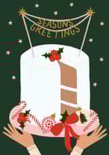 Christmas cake card  1000 created by Jennifer Protheroe