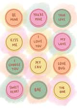 Love hearts valentines day card created by Kavita