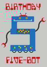 Birthday Five-Bot! created by Rachel Hsiroc Design