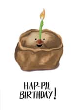 Hap-pie Birthday card created by Cheerful Sheep