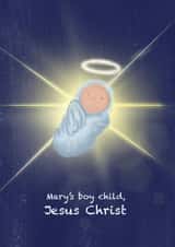 Baby Jesus Christmas Card created by Aphra Art