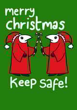 Plague Doctor Christmas Card Covid 2021 created by Chess Pearson