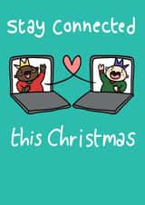 Zoom call Connected Christmas Card created by Chess Pearson