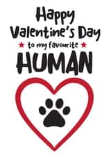Cute funny Valentine's Day card from the dog or from the cat created by Hello Fridays Studio