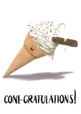 Cone-gratulations card created by Cheerful Sheep