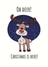 Funny Reindeer Christmas Card created by Dahyi