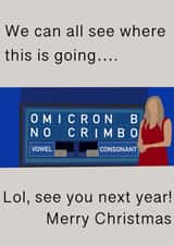 Omicron B Christmas Card created by Rachel Evans