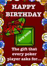 Poker Birthday Card 1002 created by Queen of Cards