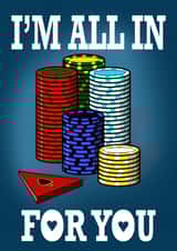 Poker anniversary card created by Queen of Cards