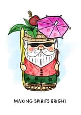 Santa Cocktail Making Spirits Bright created by Fantastical Fun Shop