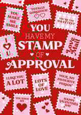 Stamp of approval Valentine's card created by Dan Bang Studio