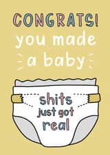 Shits got real nappy created by Belly Flops